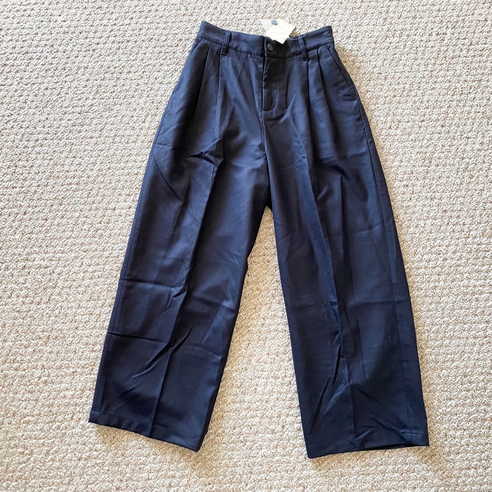 NWT Muji Wool Blend Wide Leg Pants Size S/M